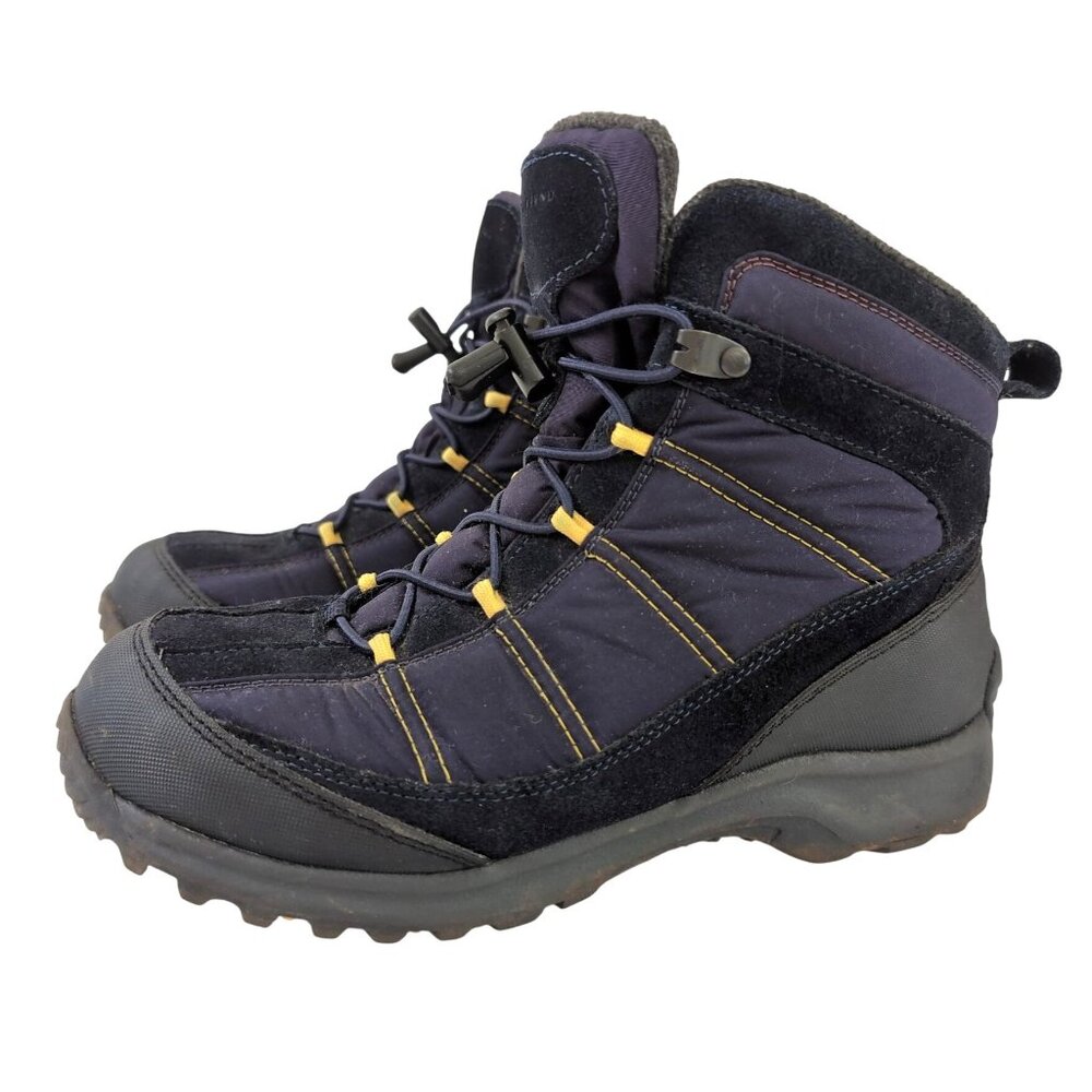 Women's Navy Outdoor Lace-Up Hiking Boots
